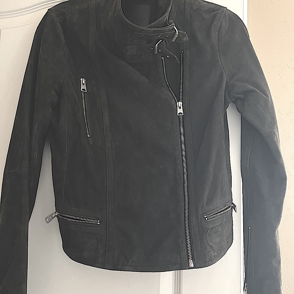 ALL SAINTS SUEDE MOTO JACKET